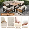 Garten-Lounge-Set, Gartensofa mit Esstisch aus Massivholz, Produktbild-Vorschau 5