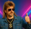 Set costume 4 in 1 per Carnevale – Costume mullet anni '80 Anteprima dell’immagine prodotto 5