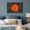 MuchoWow® Poster Blumen - Orange - Schwarz - Weiß 90x60 cm Produktbild-Vorschau 4