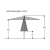 Sonnenschirm Bergamo 300/6 rund, Ø ca. 300 cm, Farbe:natur Produktbild-Vorschau 5