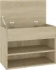 vidaXL Ławka na buty dąb sonoma 60x30x45 cm Materiał Podgląd zdjęcia produktu 13