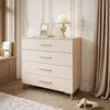 Kommode LINA KASCHMIR 4S mit LED Beleuchtung Gold Matt Füße Produktbild-Vorschau 2