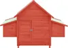 vidaXL Kurnik biało-czerwony 150x96x110 cm z litego drewna Podgląd zdjęcia produktu 2