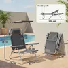 Outsunny Sonnenliege klappbar Gartenliege mit Kopfkissen Produktbild-Vorschau 3