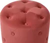 BELIANI Puf korálově červený sametové čalounění 40 x 40 cm Náhled obrázku produktu 4
