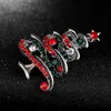Mehrfarbige Strass-Weihnachtsbaum-Brosche für Damen, Produktbild-Vorschau 5