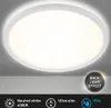A close-up, slightly angled view of a white LED ceiling light with a bright, diffused light. Náhled obrázku produktu