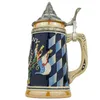 Bierkrug mit Deckel 0,6 L – Steinkrug mit Deutschland-Motiv Produktbild-Vorschau 8