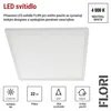 LED přisazené svítidlo FLORI čtvercové, bílé, 22W, neutrální bílá Náhľad obrázku produktu