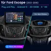 Autoradio CarPlay Android 15 da 9" per Ford Kuga Escape Anteprima dell’immagine prodotto 2