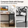 Bürotisch mit Regal und 2 Schubladen, Schreibtisch 140 cm Produktbild-Vorschau 6