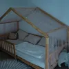 Cielo per letto casetta 135x320 cm Rosa tenue con stelle Anteprima dell’immagine prodotto 1