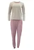 Queentex Damen Pyjama 2907 6673 Grau-Rosa L Produktbild-Vorschau 1