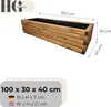 HolzGarden Pflanzkübel Holz Rechteckig 100x30x40 cm Produktbild-Vorschau 3