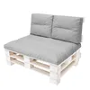 A two-piece set of gray cushions for a pallet sofa, presented on a white background. Náhled obrázku produktu