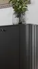 A close-up view of a black cabinet with a plant in a glass vase on top. Produktbild-Vorschau