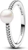 Pandora Treated Freshwater Cultured Pearl & Pavé Ring Podgląd zdjęcia produktu 1