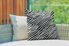 MuchoWow® Outdoor Kissen - Tiermuster - Zebra - Schwarz - Produktbild-Vorschau 3
