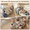 Klappbarer Holztisch fš¹r 4-6 Personen mit Rollen, 75 x 140 Produktbild-Vorschau 5
