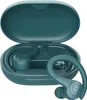 A pair of teal colored true wireless earbuds with their charging case open. Anteprima dell’immagine prodotto