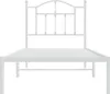 Bettgestell mit Kopfteil Metall Weiß 90x200 cm Produktbild-Vorschau 4