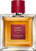 A close-up studio shot of a bottle of Guerlain Habit Rouge Parfum for men. Voir les images du produit