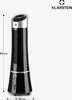 A tall, black and silver tower fan with dimensions indicated. Produktbild-Vorschau