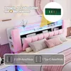 Lit tapissier 180 x 200 cm avec éclairage LED, ports USB et Voir les images du produit 7