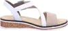 Rieker Damen Keil-Sandaletten Weiß/Beige Voir les images du produit 52