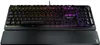 A black Roccat gaming keyboard with RGB lighting and a wrist rest, shown from a front-facing, slightly elevated angle on a white background. Produktbild-Vorschau