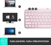 A Logitech MX Keys Mini keyboard is shown connected to multiple devices, illustrating its multi-device compatibility. Anteprima dell’immagine prodotto