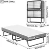 Lit pliant ROSEJANE 90x200 cm avec matelas en mousse à Voir les images du produit 3