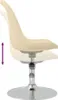 vidaXL Esszimmerstühle 4 Stk. Drehbar Creme Stoff Produktbild-Vorschau 6