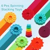 Drehendes Stapelspielzeug Regenbogen-Turm,stapelbares Produktbild-Vorschau 3