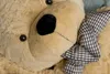 A close-up of a teddy bear's face, showing its eye, nose, and a checkered scarf. Náhľad obrázku produktu