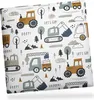 A flat lay of a children's wall panel with a construction vehicle theme. Náhled obrázku produktu