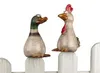 Zaundeko 2er-Set Gans und Huhn 18 + 20 cm Figur Steinzeug Produktbild-Vorschau 1