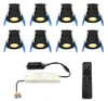 HOFTRONIC - Set de 8 mini spots encastrés LED 3W 2700K IP65 Voir les images du produit 1