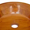 vidaXL Umyvadlo z masivního teakového dřeva Φ40x10 cm Náhled obrázku produktu 4