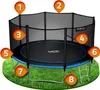 Gartentrampolin 12ft/374cm mit Außennetz und Leiter Produktbild-Vorschau 9