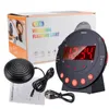 A black alarm clock with a red digital display, a vibrating pad, and a USB charging cable, along with its packaging, are arranged on a white background. Náhľad obrázku produktu
