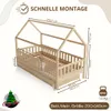 Crazy Pine Hausbett mit Schubladen 140x200 cm – Kinderbett Produktbild-Vorschau 2