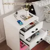 Table de nuit avec éclairage LED avec 2 tiroirs 60x40x35cm Voir les images du produit 4