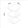 A line drawing of a three-tiered side table with dimensions indicated. Produktbild-Vorschau