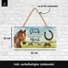 LANOLU Retro Blechschild Pferd Glück anfassen, Geschenk für Produktbild-Vorschau 5
