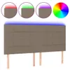 LED Kopfteil Taupe 180x5x118/128 cm Stoff Produktbild-Vorschau 2