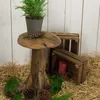 BAUMSTAMM HOCKER | teakové drevo, 47 cm | kvetinová Náhľad obrázku produktu 3