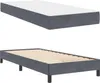 vidaXL Letto a molle con materasso grigio scuro 90 x 200 cm Anteprima dell’immagine prodotto 5