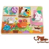 Tooky Toy Montessori Holzpuzzle Tiere Home Match Formen Produktbild-Vorschau 2