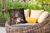 MuchoWow® Outdoor Kissen - Sepia - Frau - Schmetterling - Produktbild-Vorschau 3